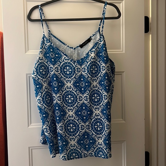 Boho Floral V Neck Spaghetti StrapTank Top - Picture 1 of 4